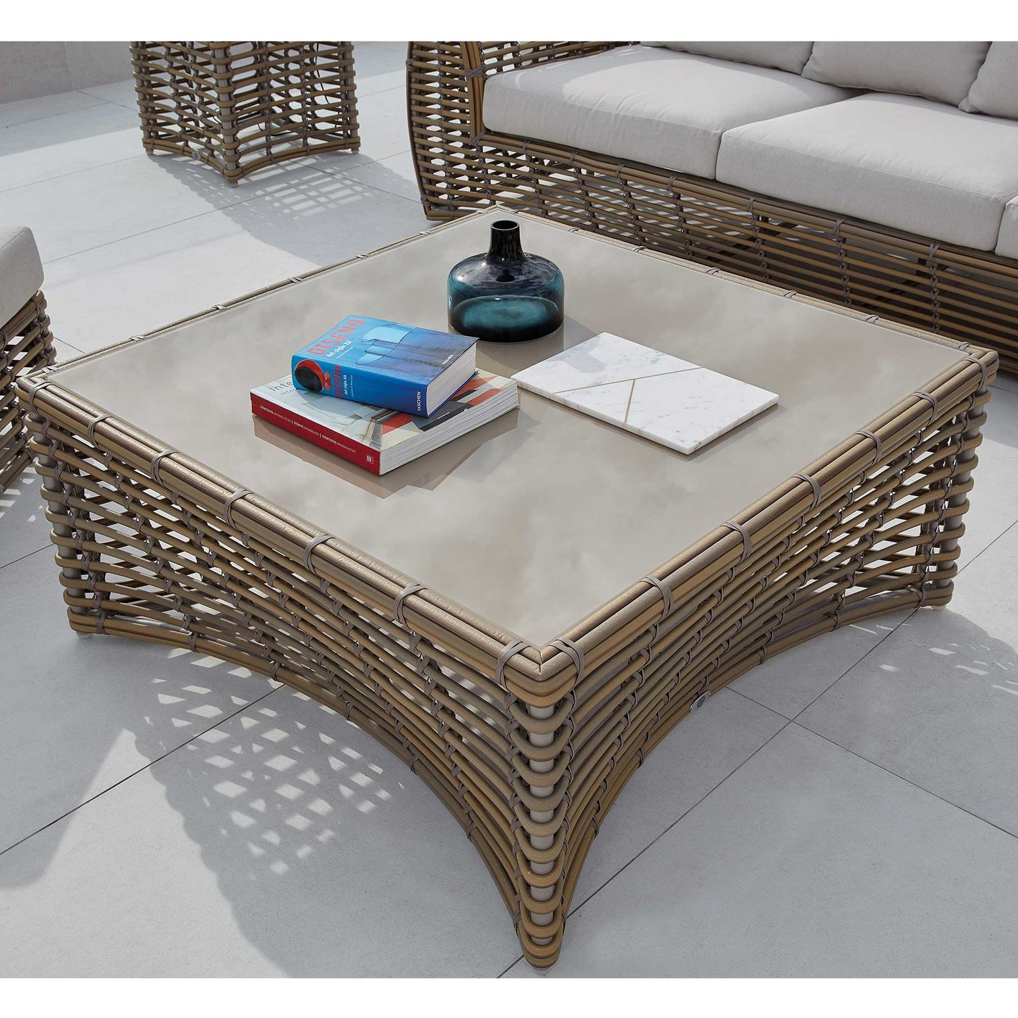 Ruby Coffee Table with Glass