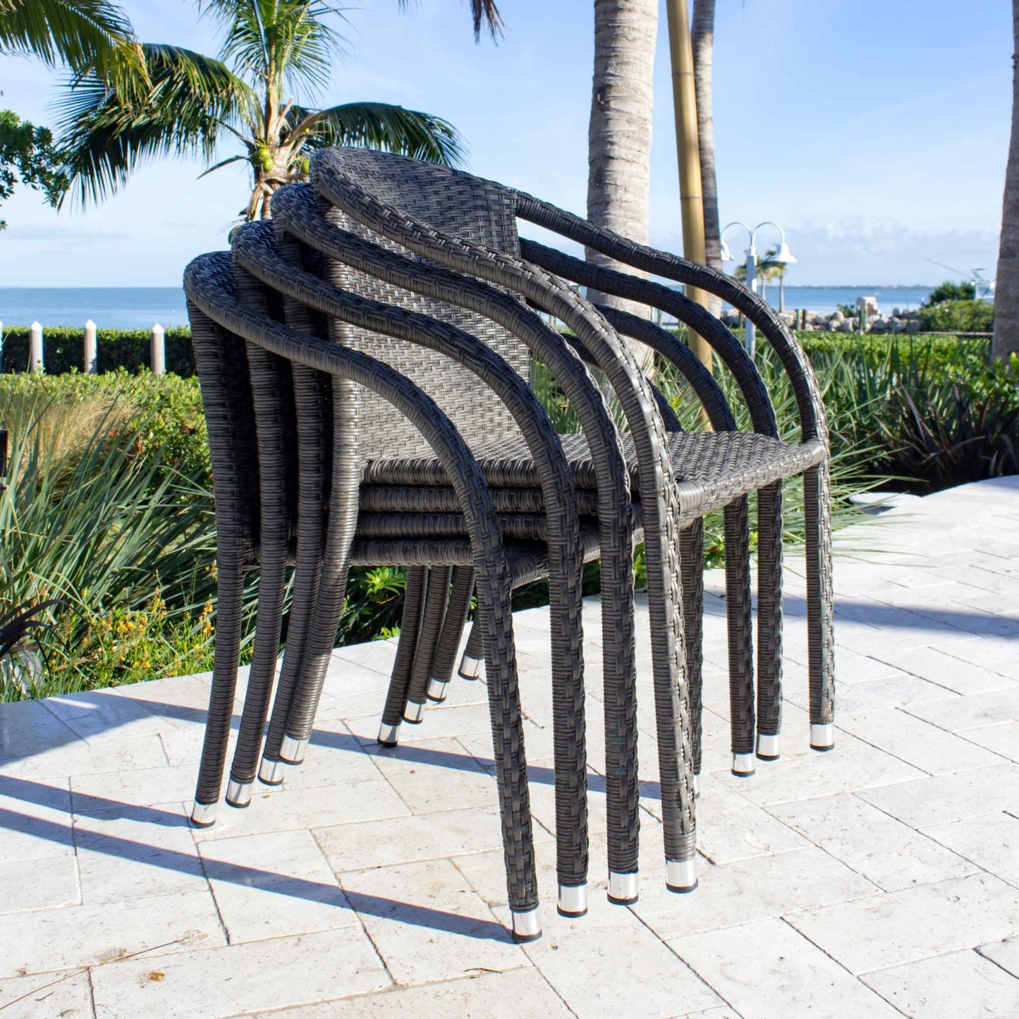 Spectrum Stackable Set of 2 Woven Armchairs