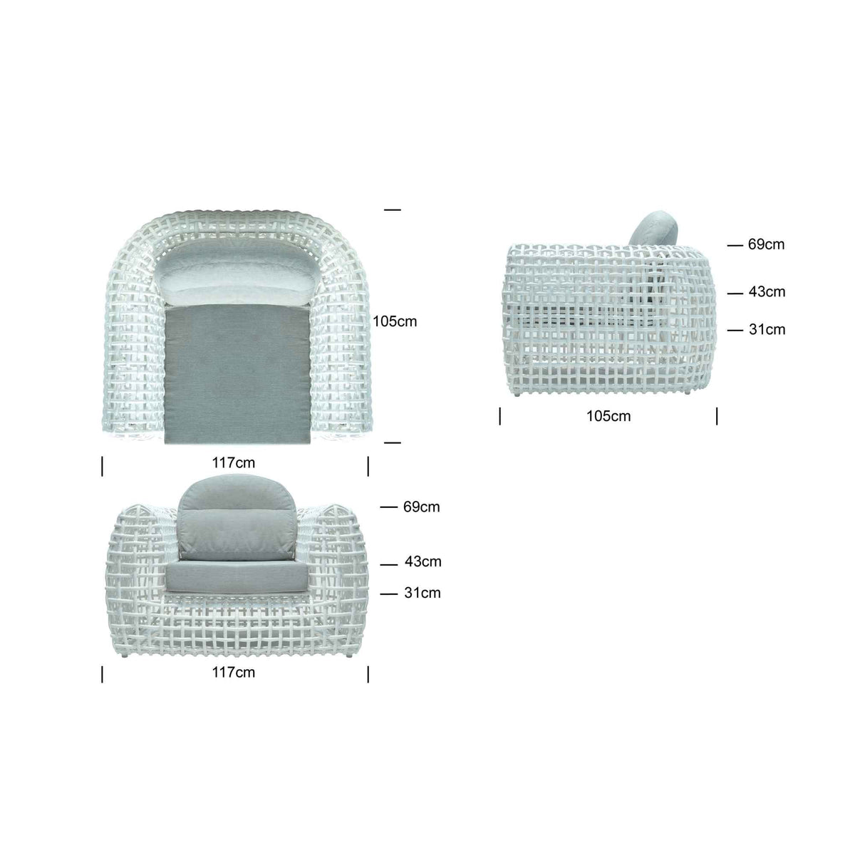 Dynasty Armchair with Sunbrella Cushion