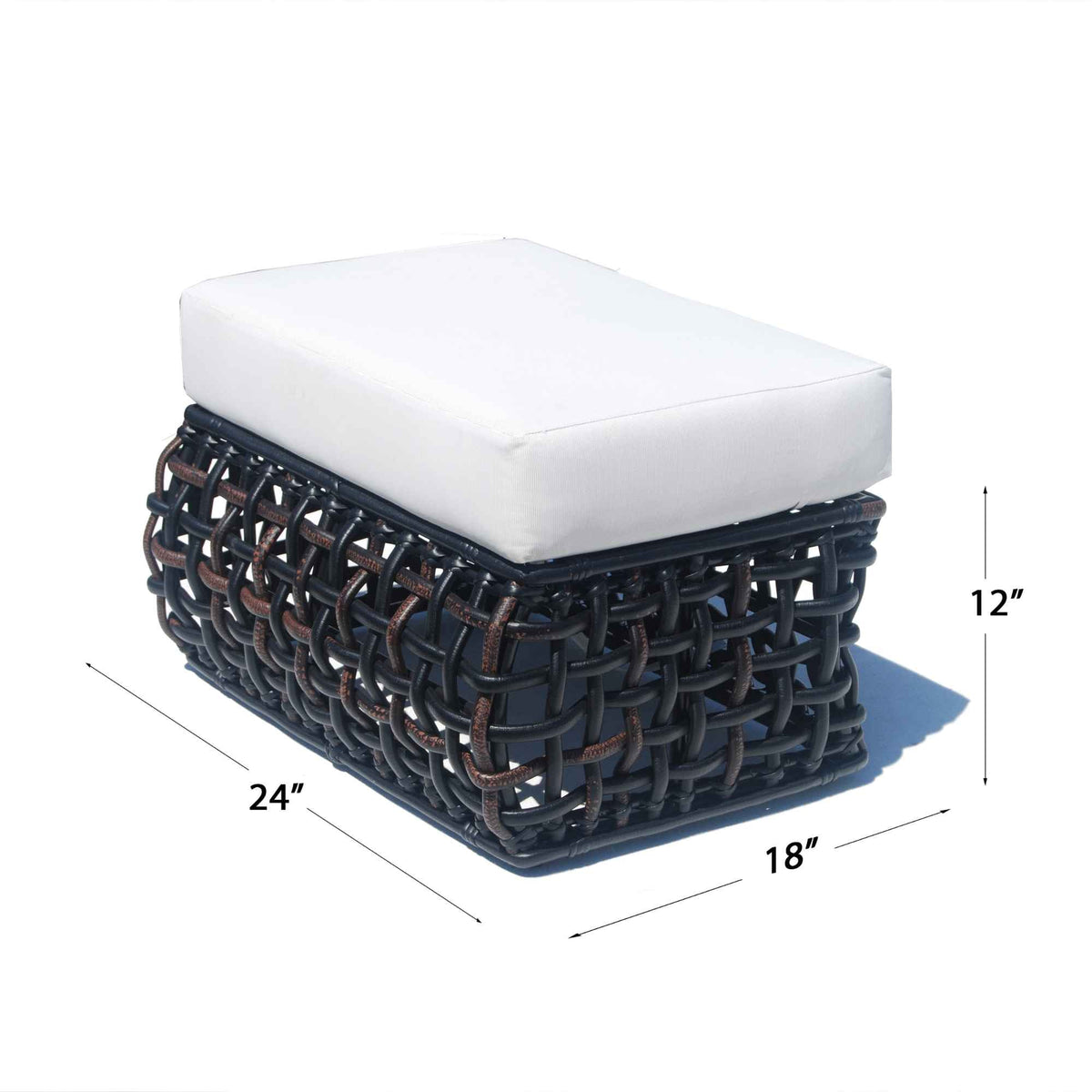 Dynasty Ottoman with Sunbrella Cushion