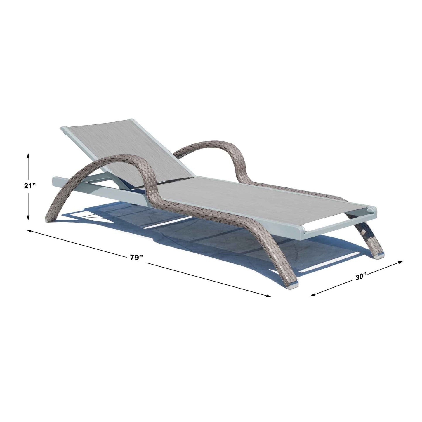 North Set of 2 Chaise Loungers