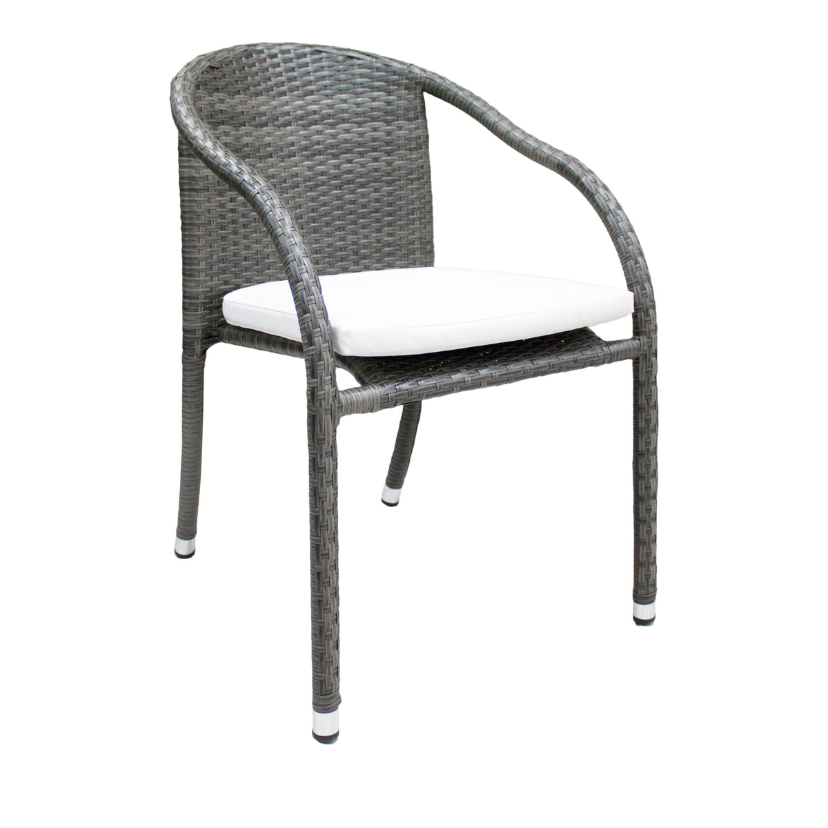 Spectrum Stackable Set 2 Woven Armchairs with Cushion