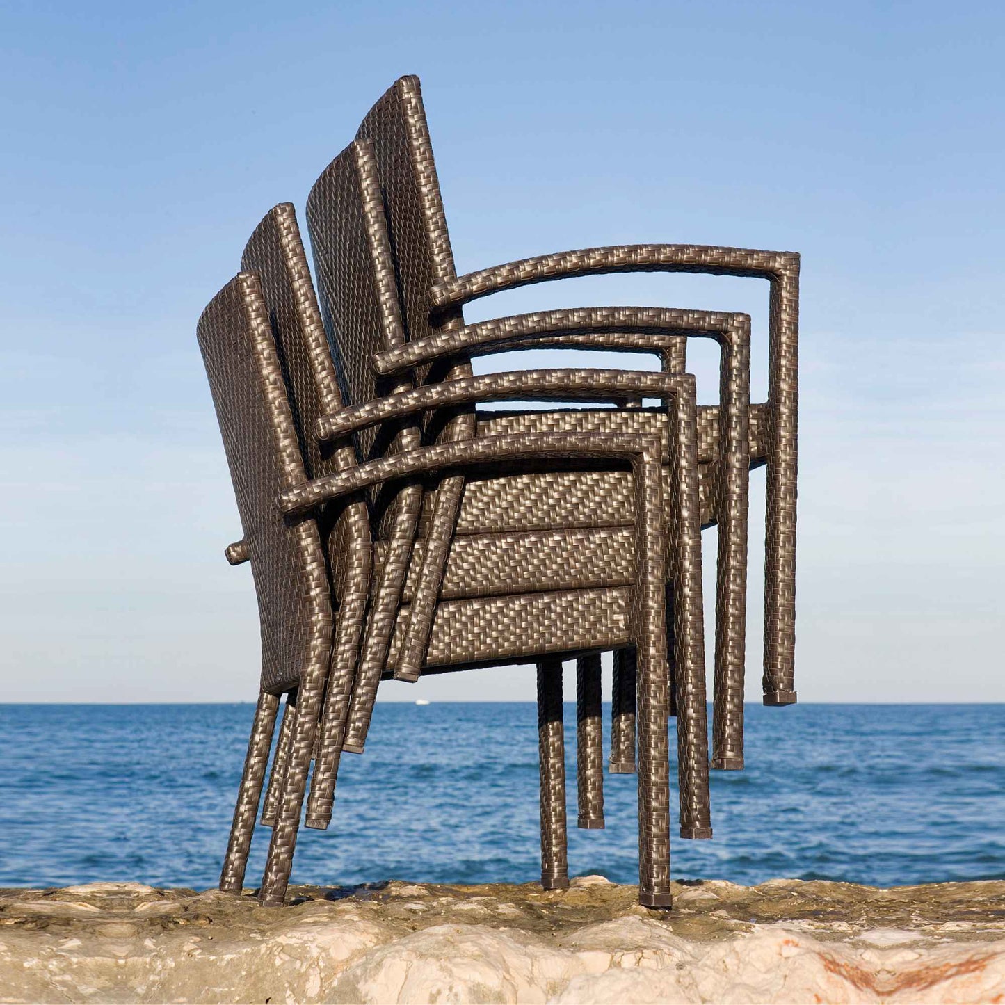 Atlantis Stackable Set of 2 Armchairs