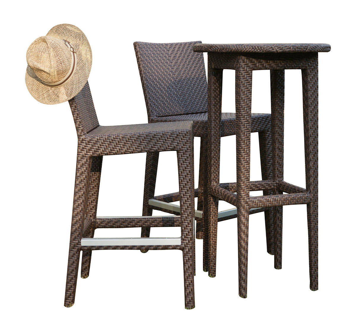 Atlantis 3-Piece Pub & Barstool Set with Cushions
