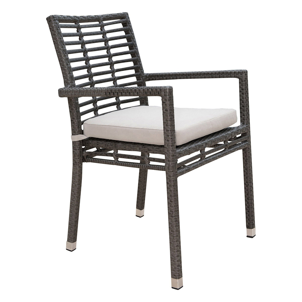 Panama Jack Graphite Set of 2 Stackable Armchairs with Cushion