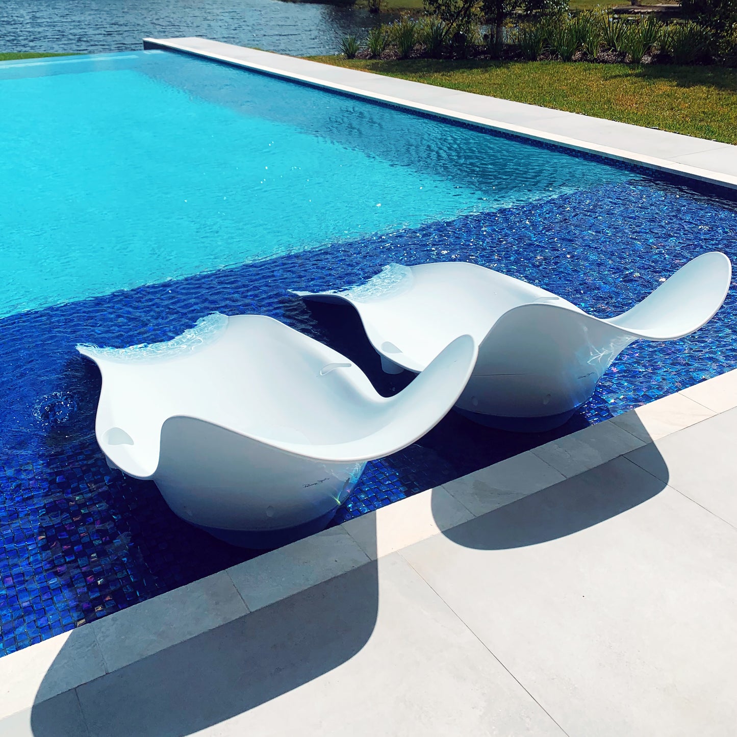 Panama Jack Wave In Pool Chaise Lounger (Set of 2)
