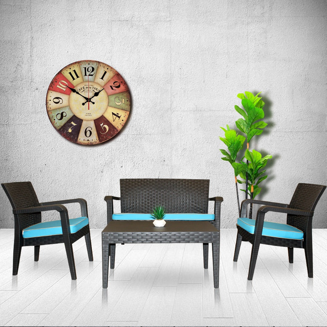 Alaska 4-Piece Seating Set with Cushions-Anthracite