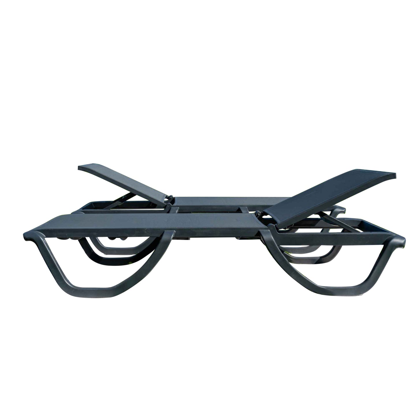 Florence Set of 2 Chaise Lounger - Anthracite - Anthracite Sling