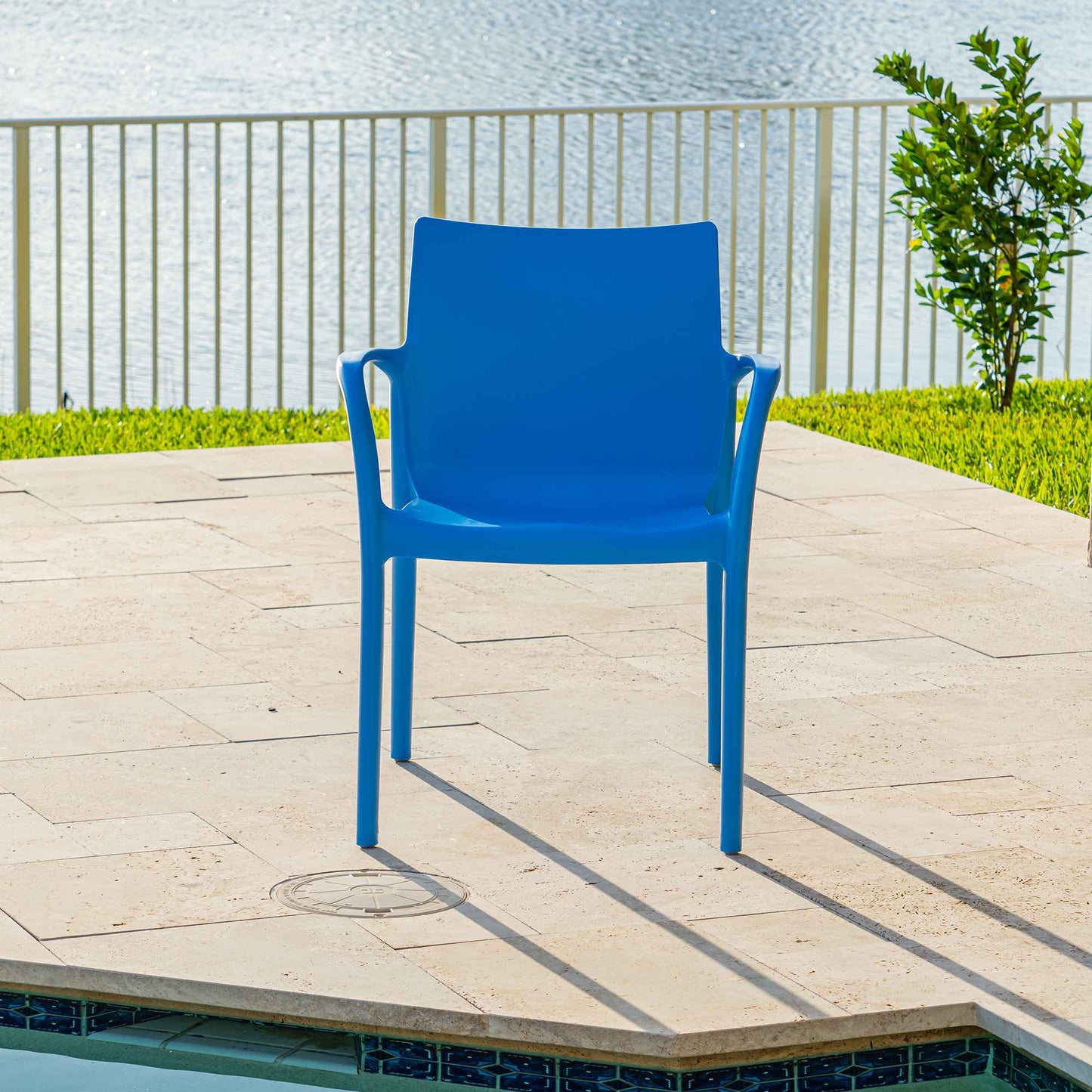 Pedro Set of 2 Stackable Armchair-Blue