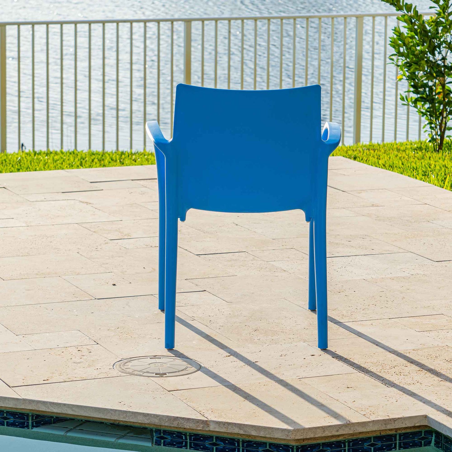 Pedro Set of 2 Stackable Armchair-Blue